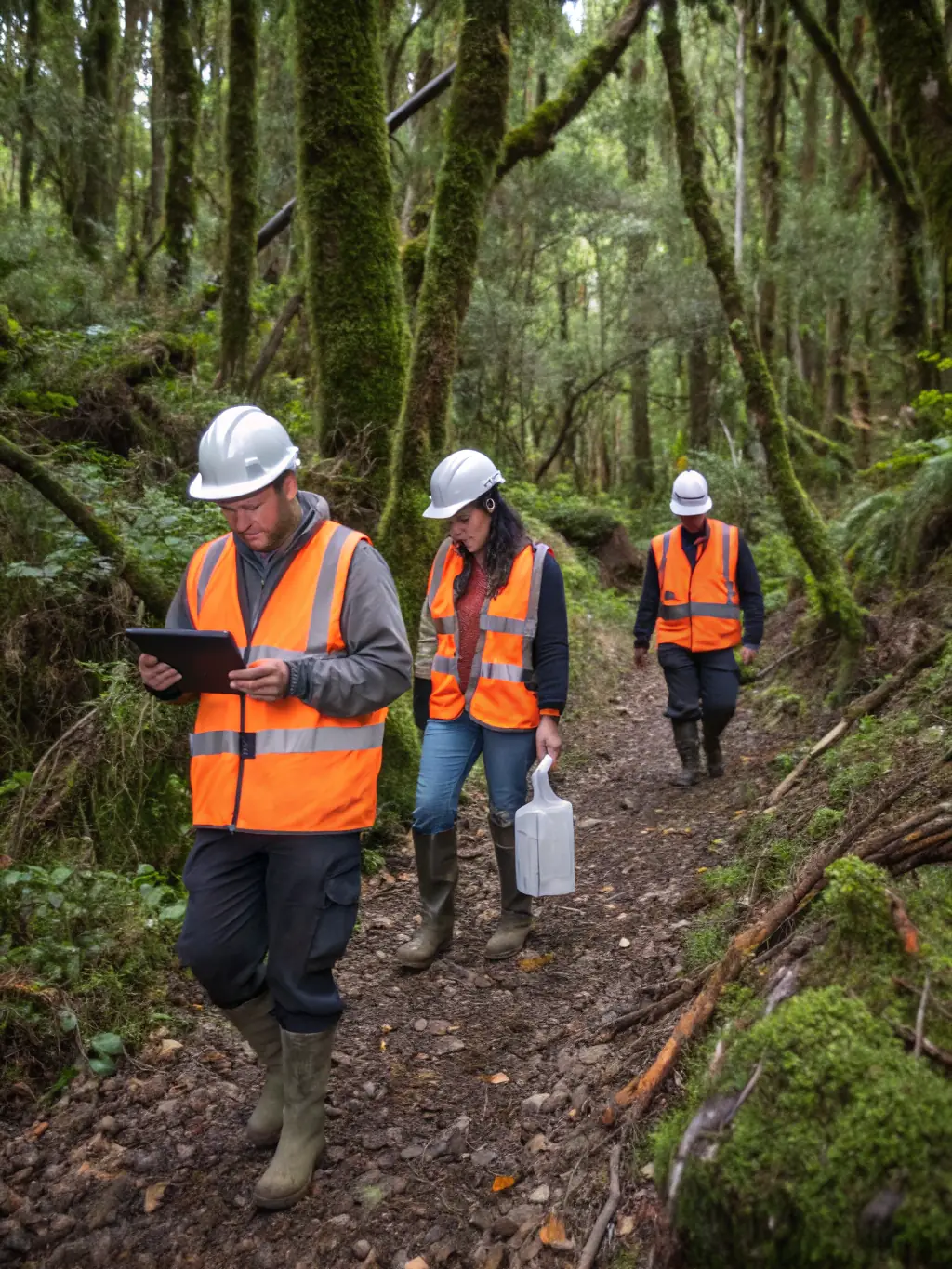 An image showcasing a wildlife monitoring team collecting data in a natural reserve, emphasizing the importance of population assessment for conservation efforts.