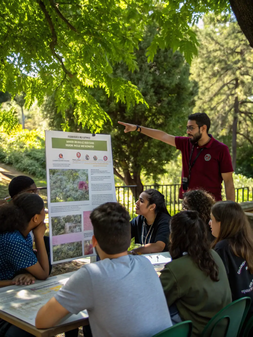 A picture of local students participating in an educational program about wildlife conservation, showcasing the association's efforts to engage the community and promote environmental awareness.